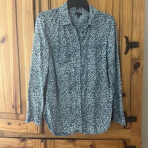 ***** 5 for $25 Talbots Printed Denim Tunic Top